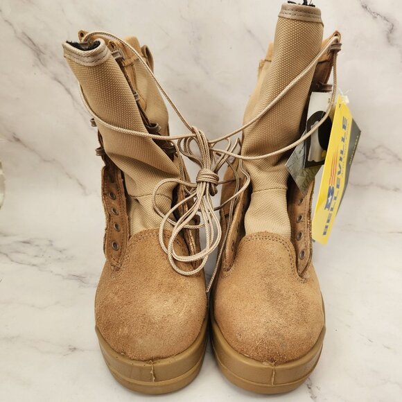 NWT Belleville 330 High Clearance Steel Toe Boots Tan Suede Combat Vibram 6.5 - Picture 2 of 14
